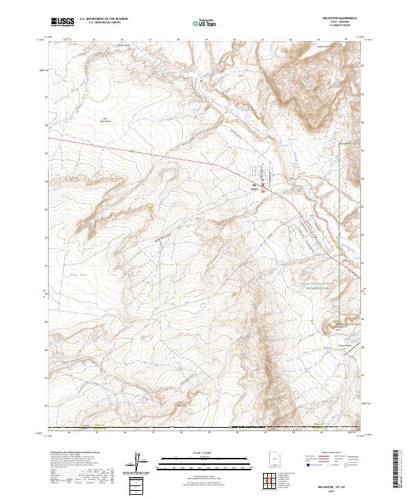 US Topo 7.5-minute map for Big Water UTAZ