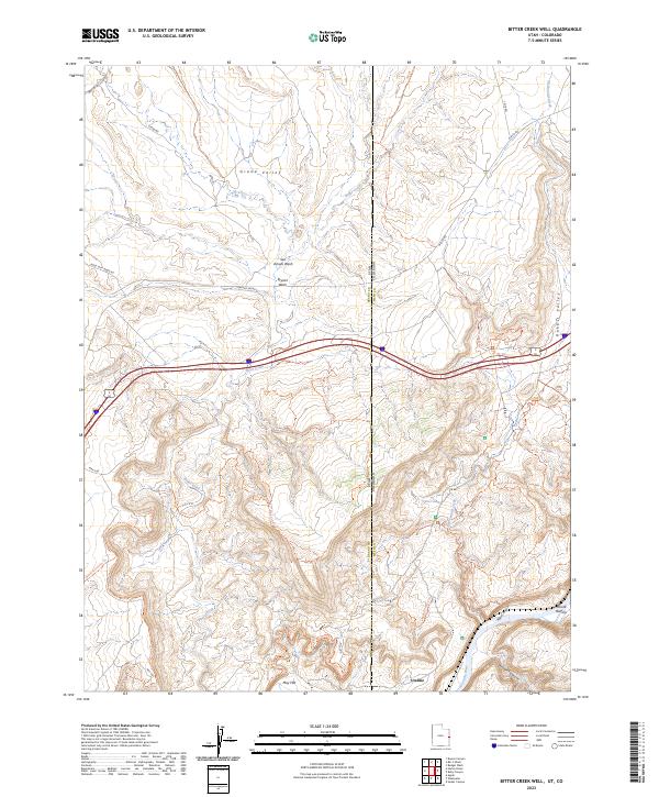 US Topo 7.5-minute map for Bitter Creek Well UTCO