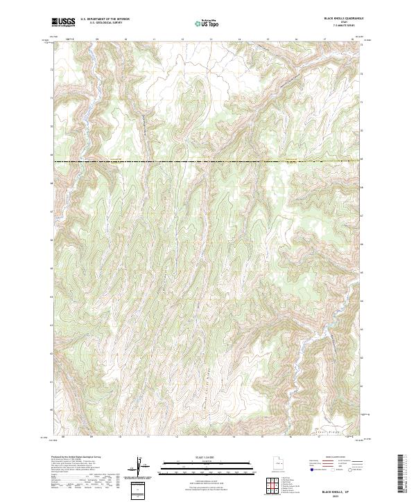 US Topo 7.5-minute map for Black Knolls UT