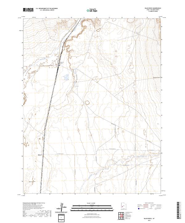 US Topo 7.5-minute map for Black Rock UT