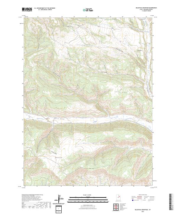 US Topo 7.5-minute map for Blacktail Mountain UT