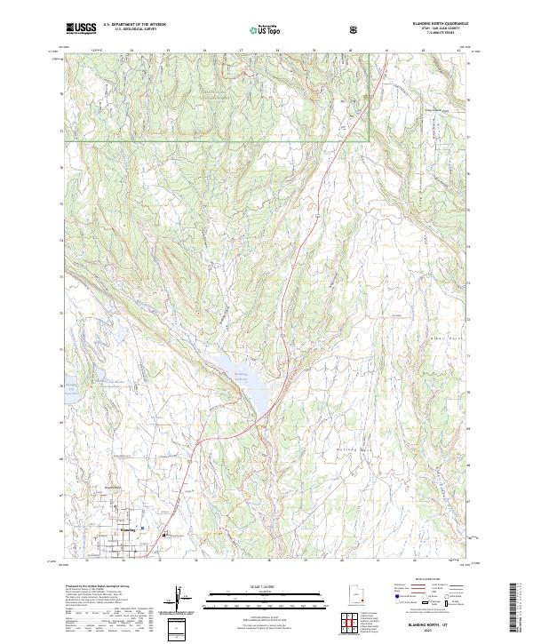 US Topo 7.5-minute map for Blanding North UT