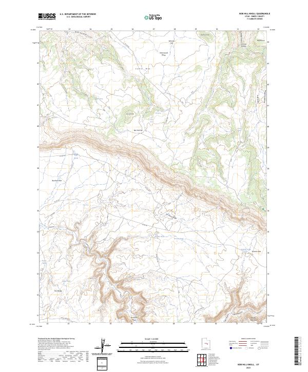 US Topo 7.5-minute map for Bob Hill Knoll UT