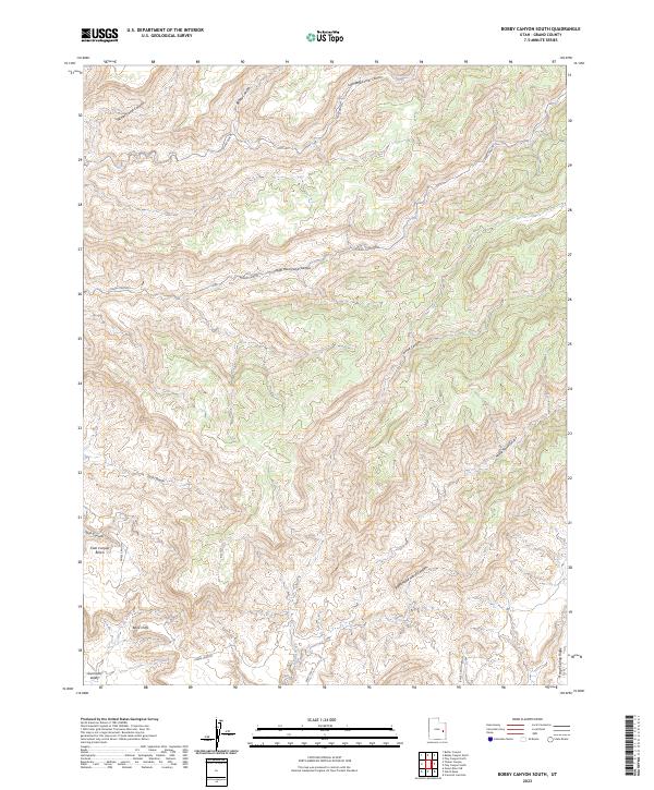 US Topo 7.5-minute map for Bobby Canyon South UT