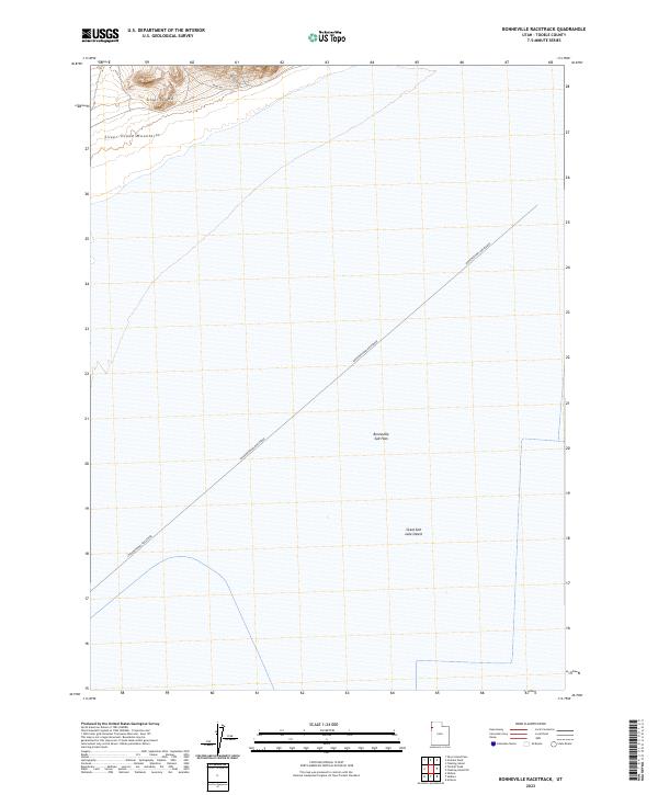 US Topo 7.5-minute map for Bonneville Racetrack UT