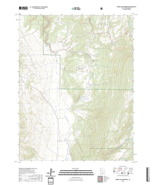 US Topo 7.5-minute map for Boobe Hole Reservoir UT – American Map Store