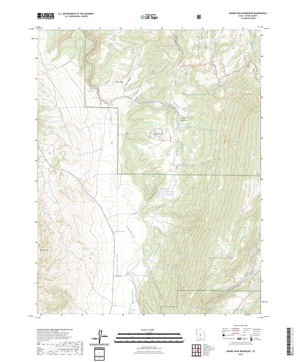 US Topo 7.5-minute map for Boobe Hole Reservoir UT