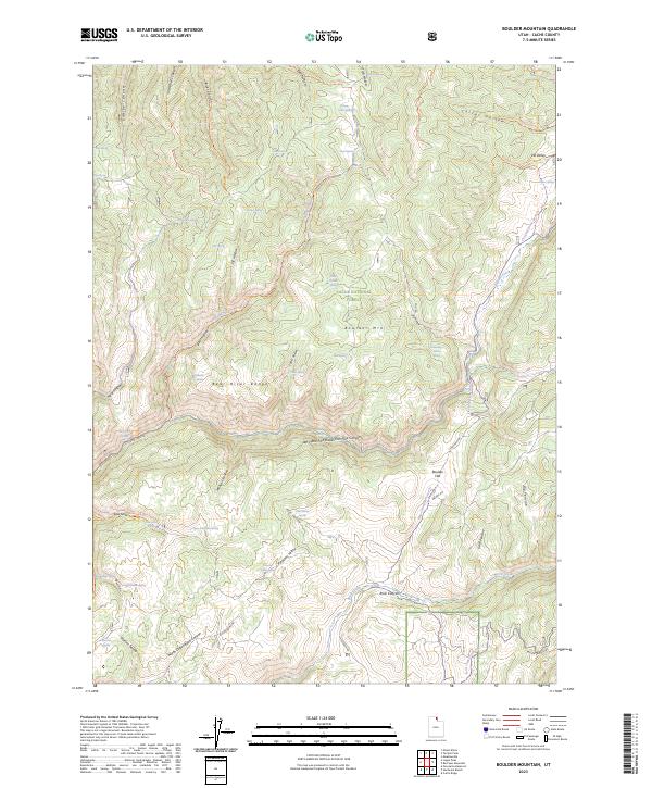 US Topo 7.5-minute map for Boulder Mountain UT