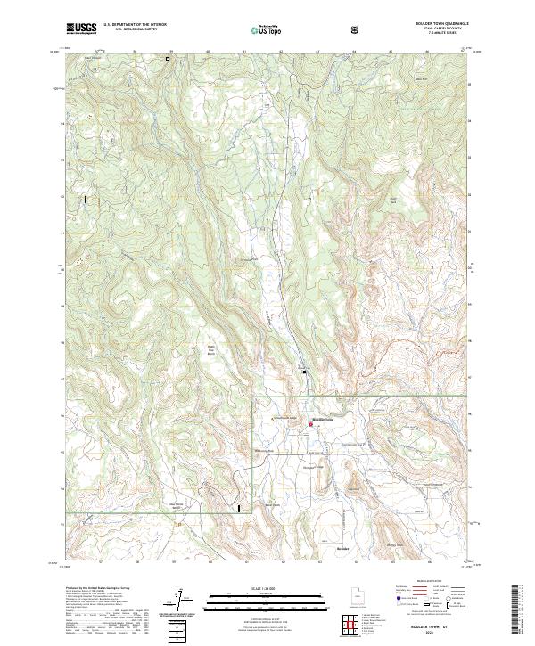 US Topo 7.5-minute map for Boulder Town UT