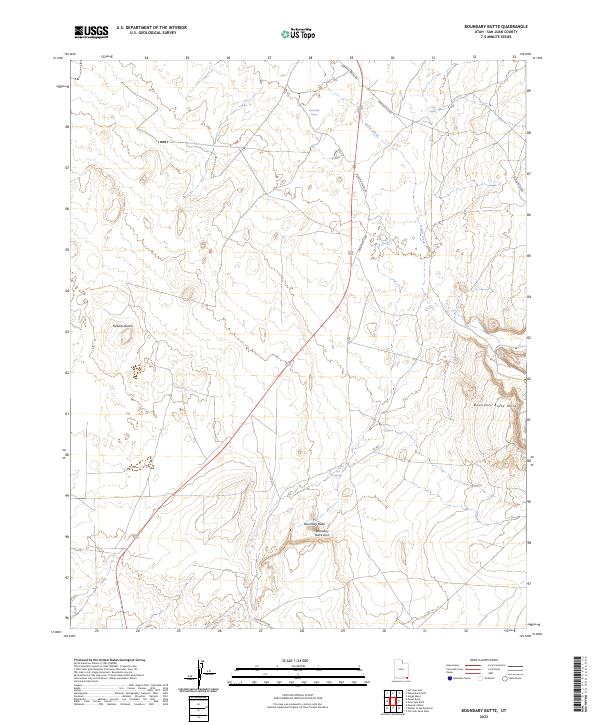 US Topo 7.5-minute map for Boundary Butte UT