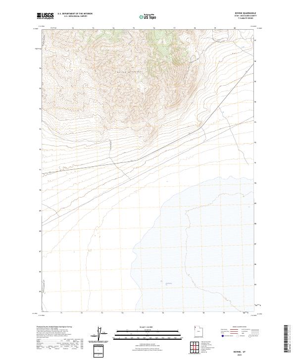 US Topo 7.5-minute map for Bovine UT