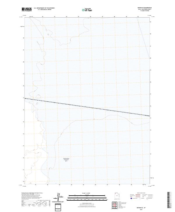 US Topo 7.5-minute map for Bovine SE UT