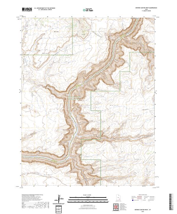 US Topo 7.5-minute map for Bowdie Canyon West UT