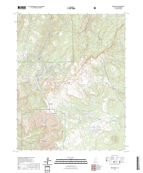 US Topo 7.5-minute map for Brian Head UT