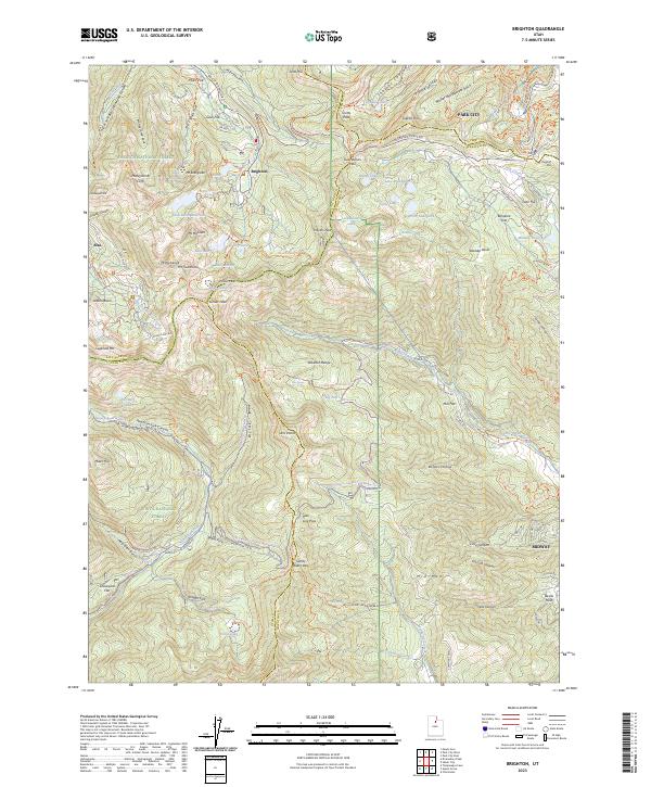 US Topo 7.5-minute map for Brighton UT