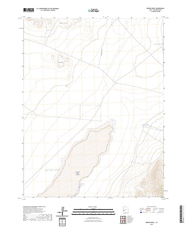 US Topo 7.5-minute map for Brown Knoll UT