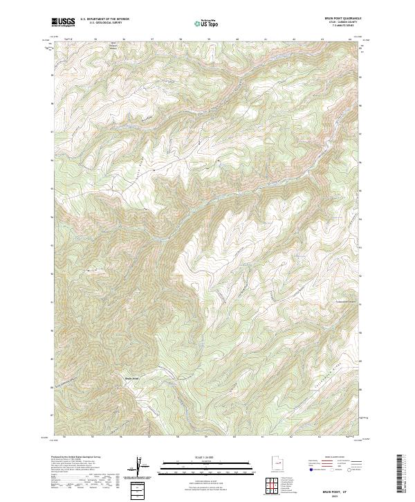 US Topo 7.5-minute map for Bruin Point UT