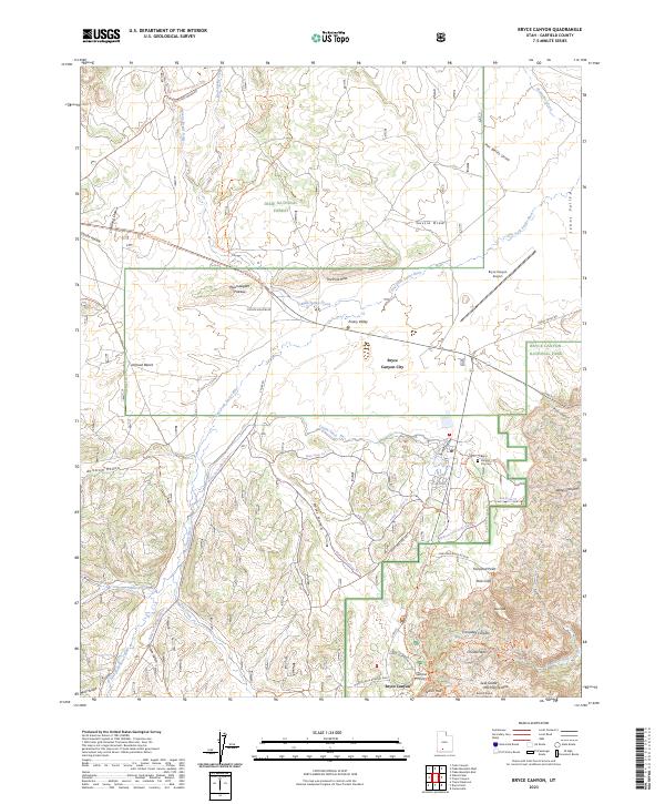 US Topo 7.5-minute map for Bryce Canyon UT