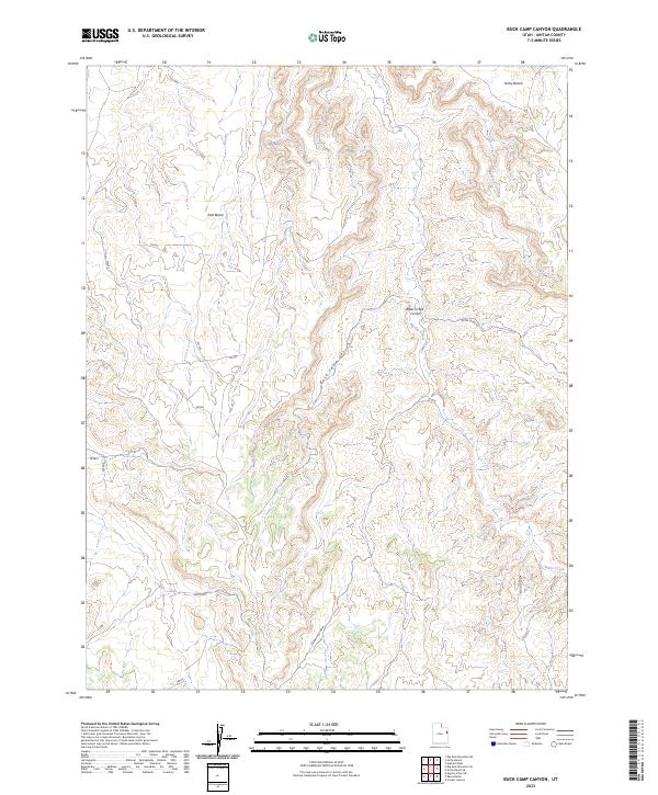 US Topo 7.5-minute map for Buck Camp Canyon UT