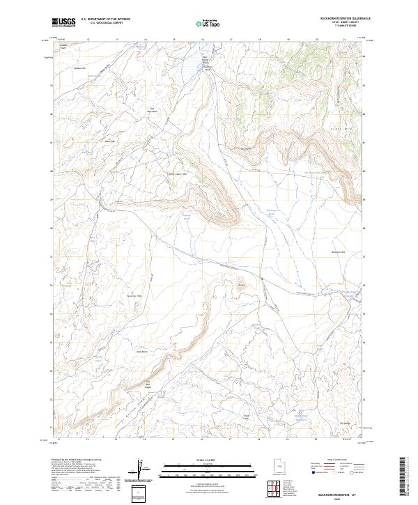 US Topo 7.5-minute map for Buckhorn Reservoir UT