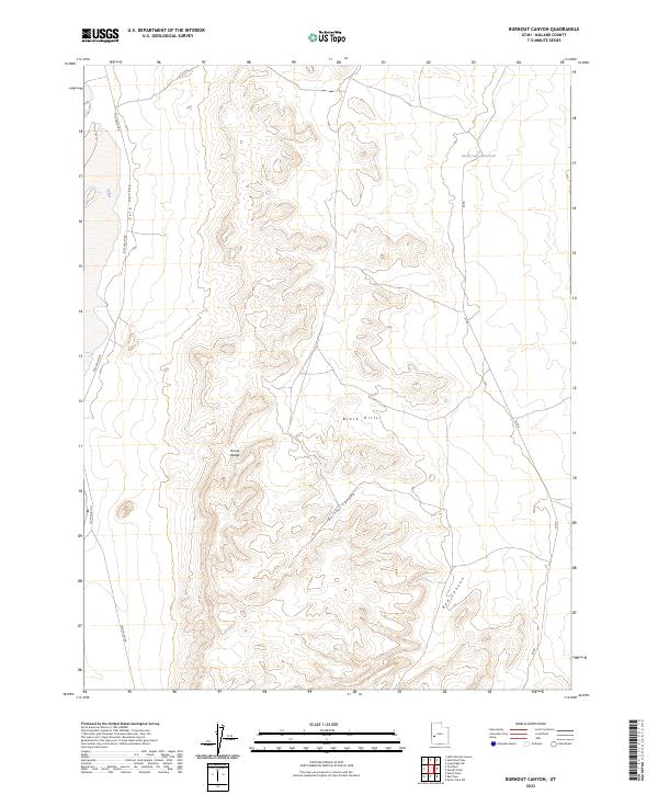 US Topo 7.5-minute map for Burnout Canyon UT