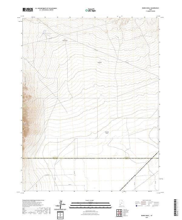 US Topo 7.5-minute map for Burns Knoll UT