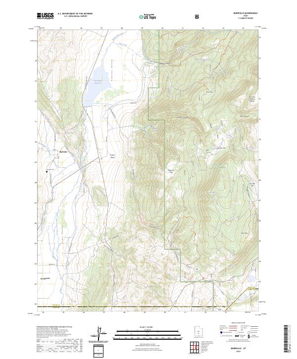 US Topo 7.5-minute map for Burrville UT