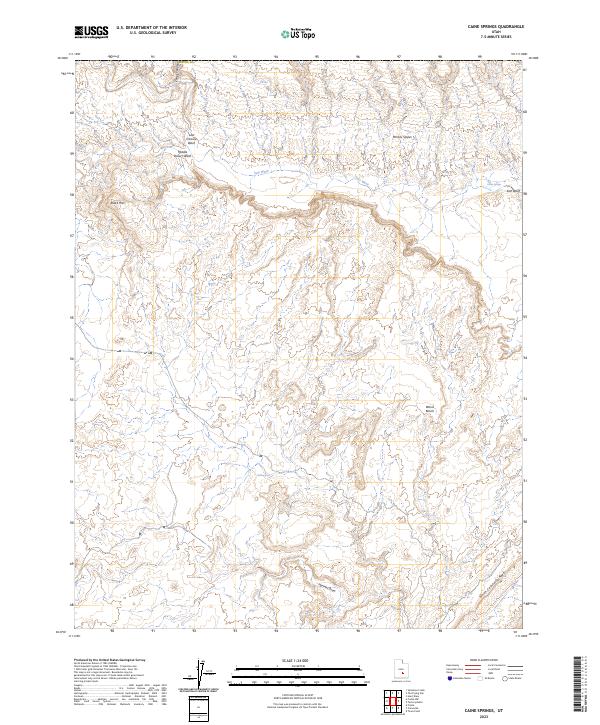 US Topo 7.5-minute map for Caine Springs UT