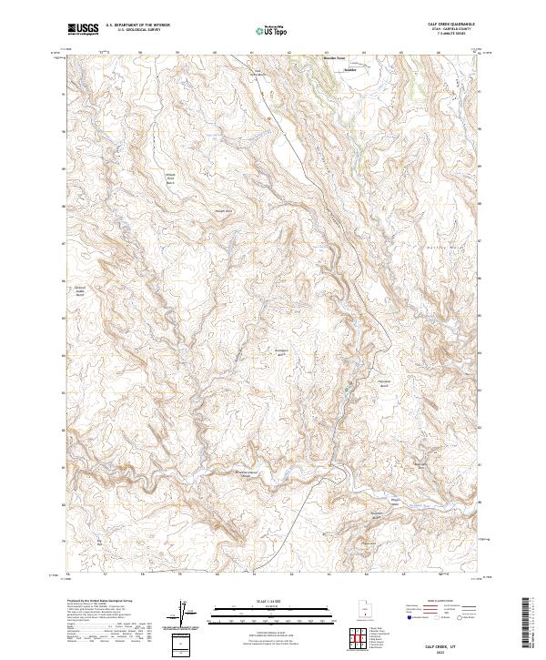 US Topo 7.5-minute map for Calf Creek UT