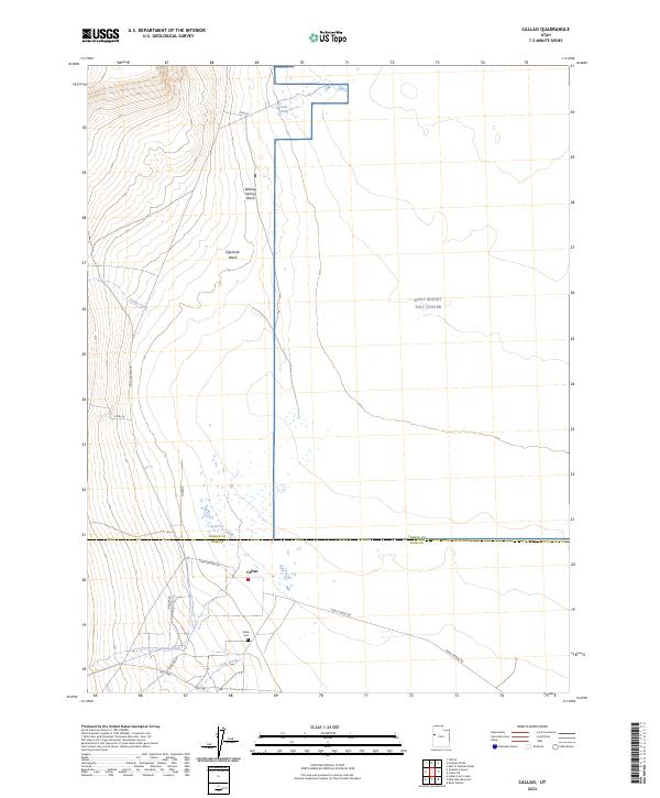 US Topo 7.5-minute map for Callao UT