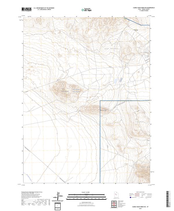 US Topo 7.5-minute map for Camels Back Ridge NE UT