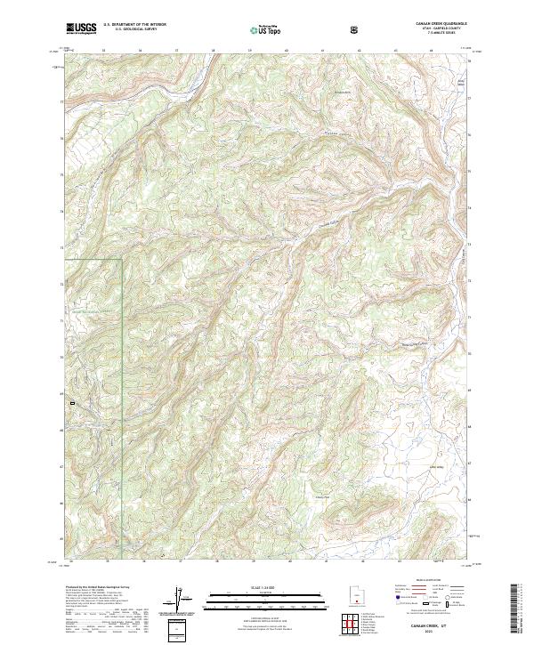 US Topo 7.5-minute map for Canaan Creek UT