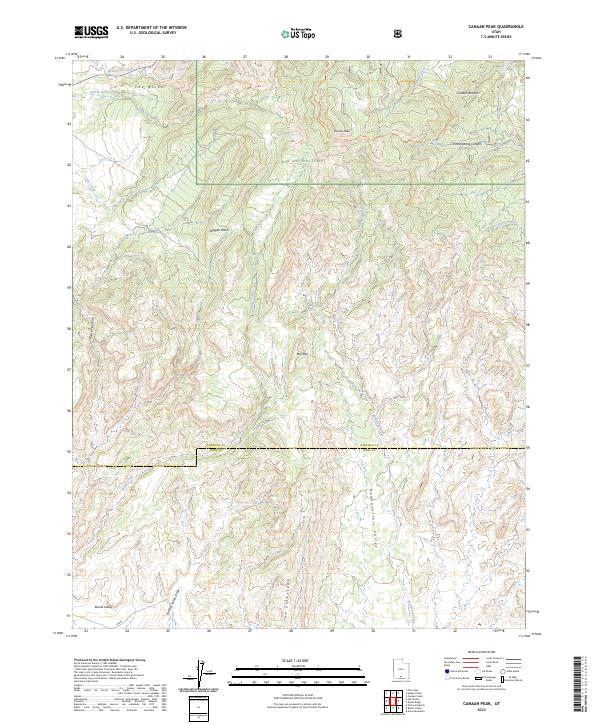 US Topo 7.5-minute map for Canaan Peak UT