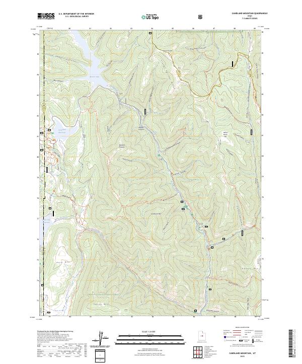 US Topo 7.5-minute map for Candland Mountain UT