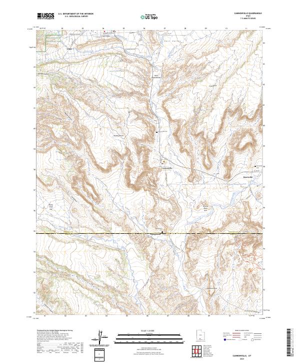 US Topo 7.5-minute map for Cannonville UT