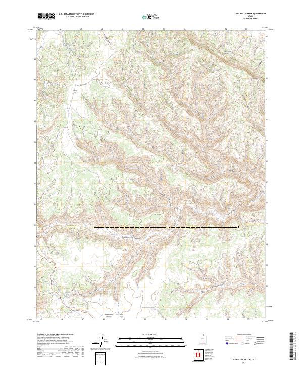 US Topo 7.5-minute map for Carcass Canyon UT