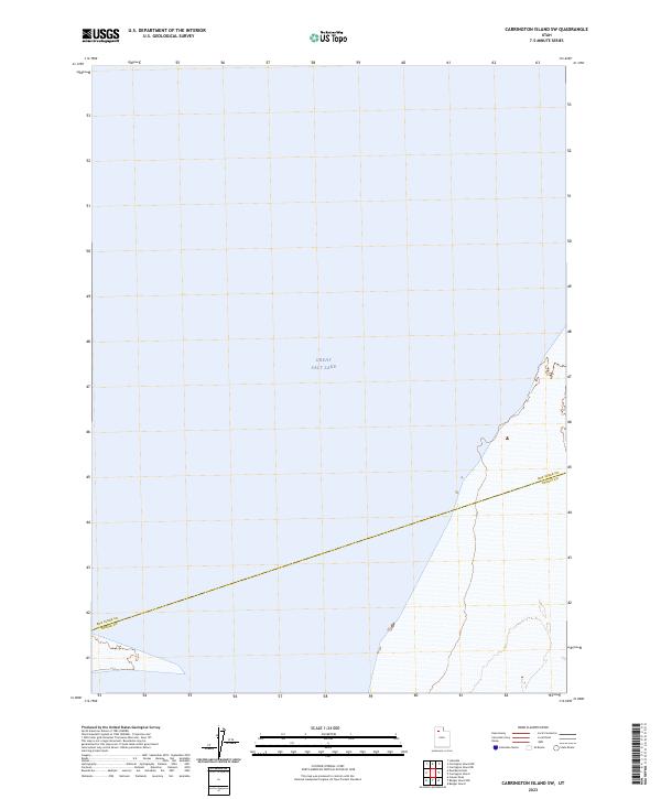 US Topo 7.5-minute map for Carrington Island SW UT