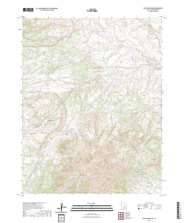 US Topo 7.5-minute map for Cass Creek Peak UT