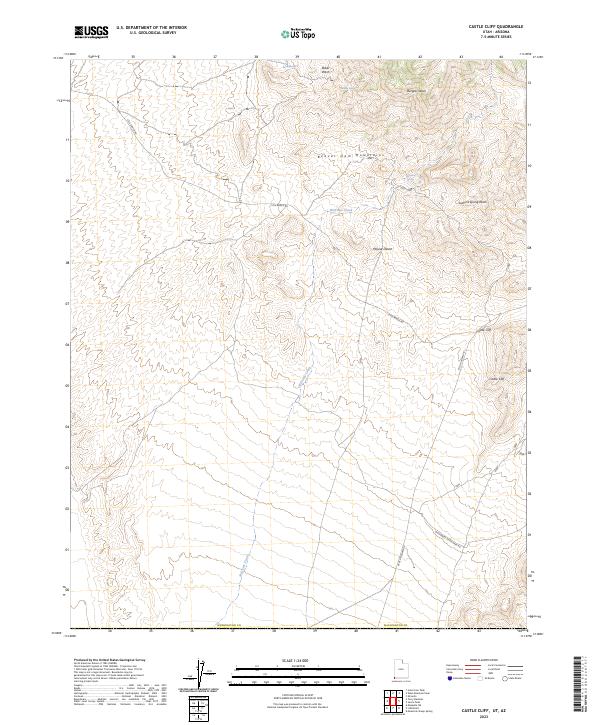 US Topo 7.5-minute map for Castle Cliff UTAZ