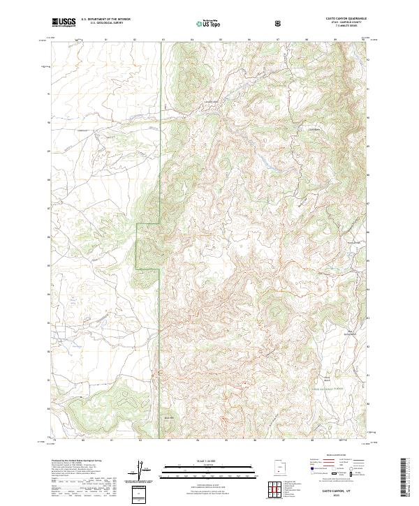 US Topo 7.5-minute map for Casto Canyon UT