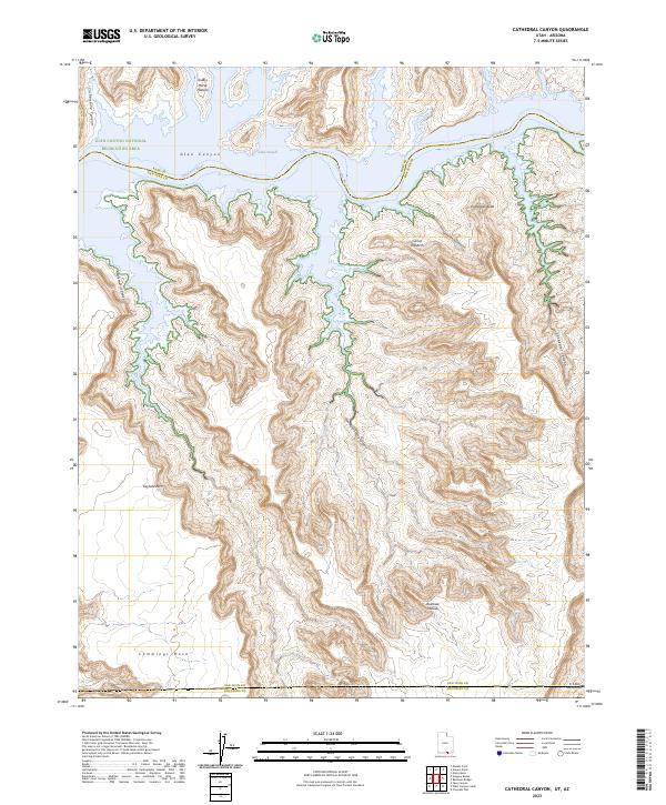 US Topo 7.5-minute map for Cathedral Canyon UTAZ