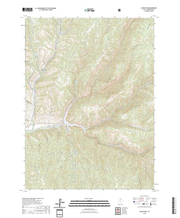 US Topo 7.5-minute map for Causey Dam UT