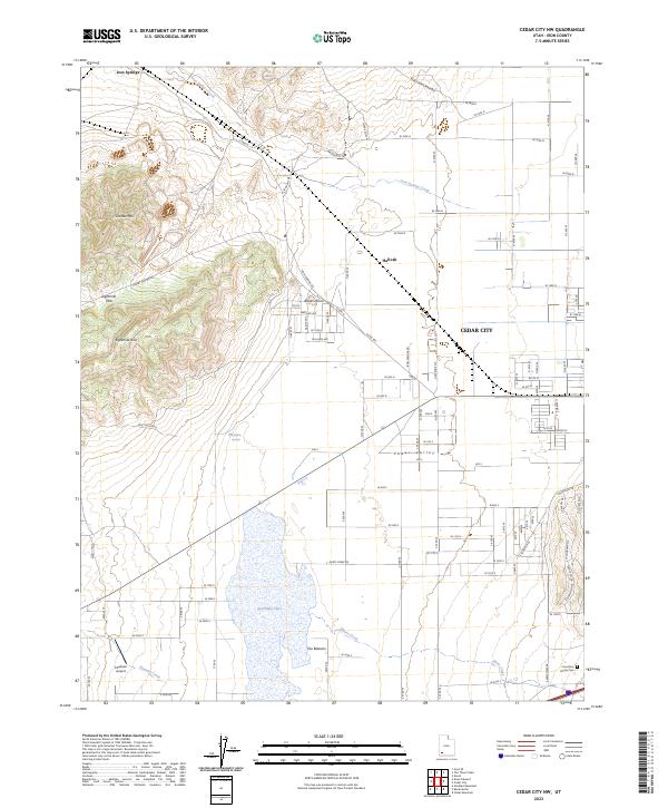 US Topo 7.5-minute map for Cedar City NW UT