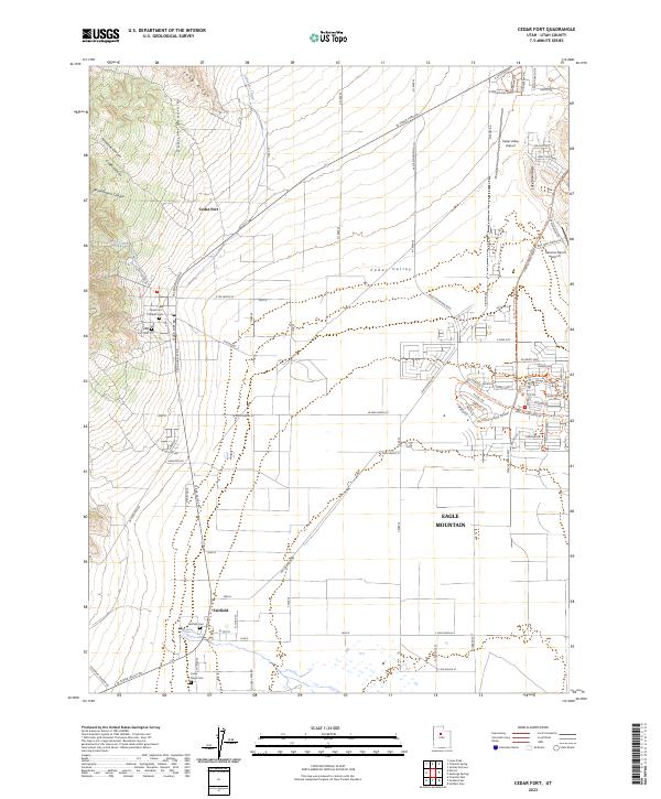 US Topo 7.5-minute map for Cedar Fort UT