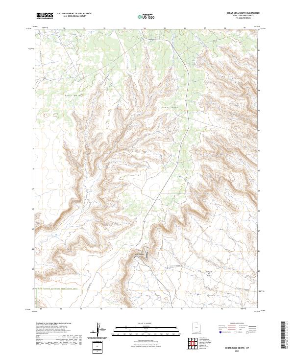 US Topo 7.5-minute map for Cedar Mesa South UT