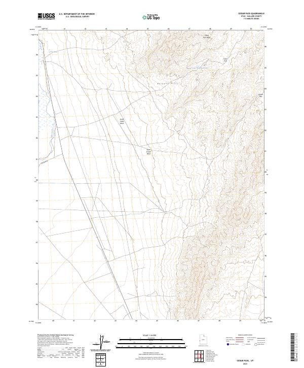 US Topo 7.5-minute map for Cedar Pass UT