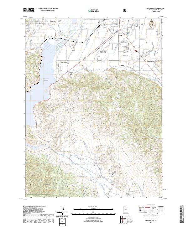 US Topo 7.5-minute map for Charleston UT