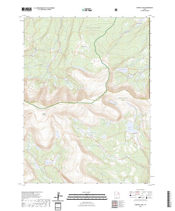 US Topo 7.5-minute map for Chepeta Lake UT