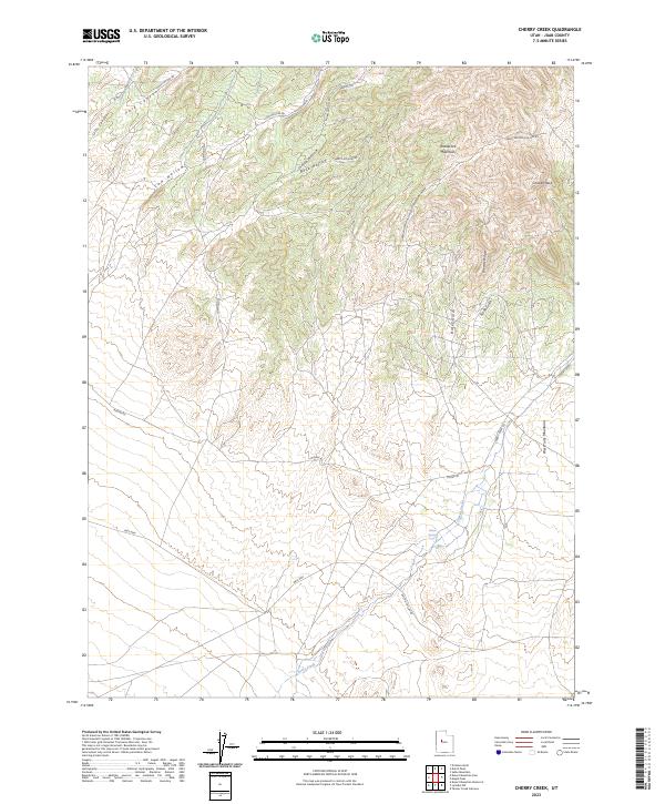 US Topo 7.5-minute map for Cherry Creek UT