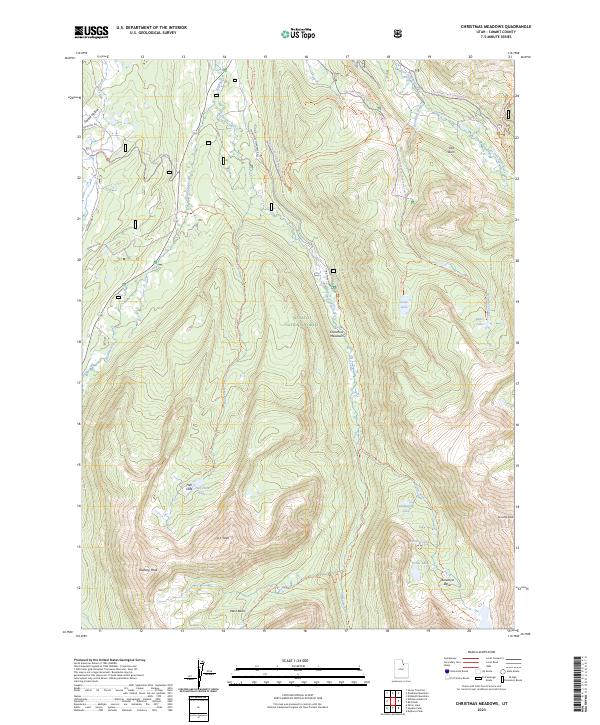 US Topo 7.5-minute map for Christmas Meadows UT